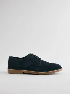 Next Suede Desert Shoes Navy Blue Discount