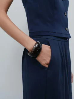 Next Superwide Pleated Trousers Navy Blue Best