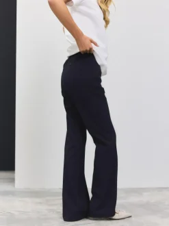 Next Tailored Bootcut Trousers With Wool Navy Blue Discount
