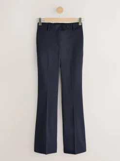 Next Tailored Bootcut Trousers With Wool Navy Blue Discount
