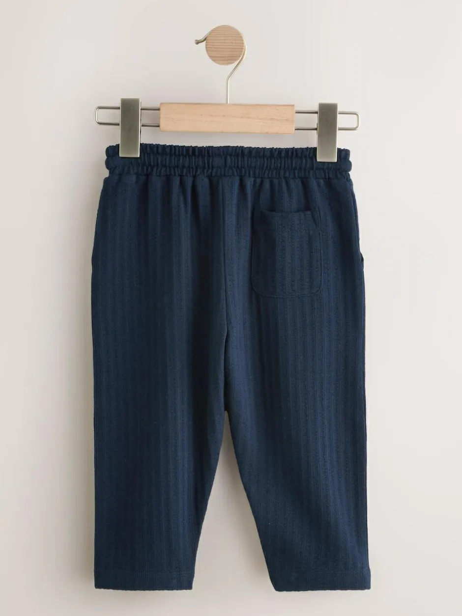 Next Textured Jersey Joggers (3mths-7yrs) Navy Blue New