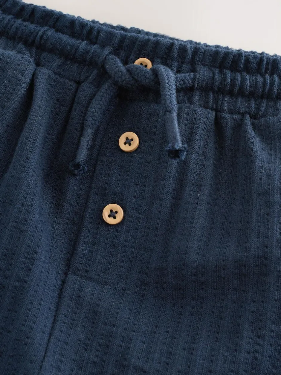 Next Textured Jersey Joggers (3mths-7yrs) Navy Blue New