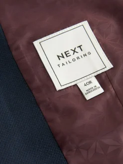 Next Navy Blue Textured Suit Waistcoat Hot