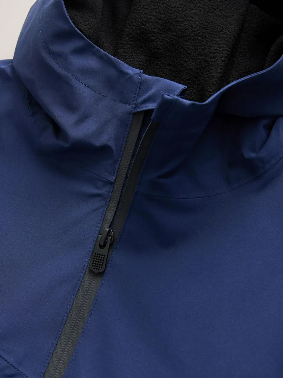 Next Navy Blue Waterproof Fleece Lined Hooded Jacket (3-16yrs) New