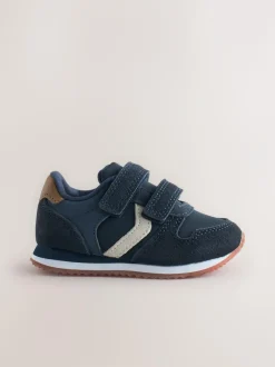 Next Navy Blue Wide Fit (G) Two Strap Touch Fastening Trainers Online