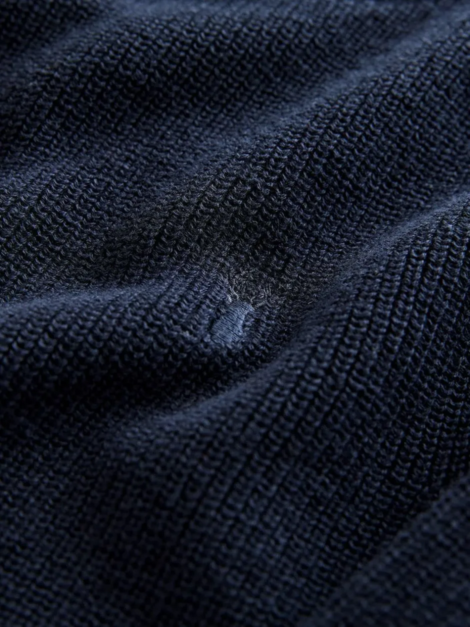 Next Navy Blue With Stag Cotton Crew Neck Knitted Jumper (3-16yrs) Best