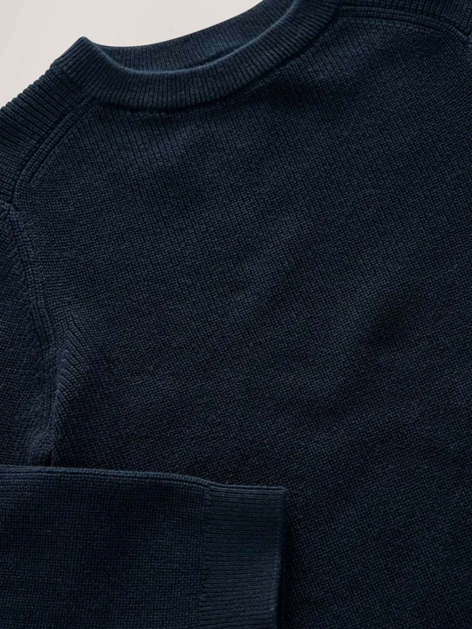 Next Navy Blue Without Stag Cotton Crew Neck Knitted Jumper (3-16yrs) Sale