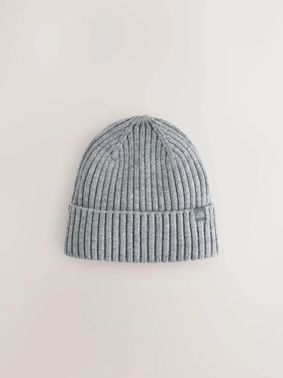 Next Knitted Beanie Hats 3 Pack (1-16yrs) Navy Blue/Black Clearance