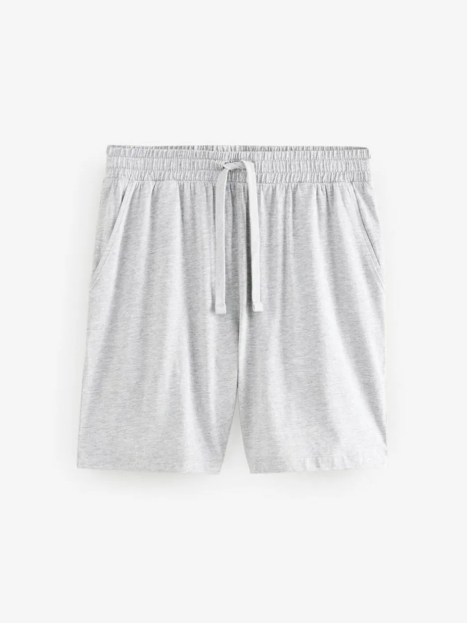 Next Navy Blue/Grey Jersey Short Pyjamas Set 2 Pack Clearance