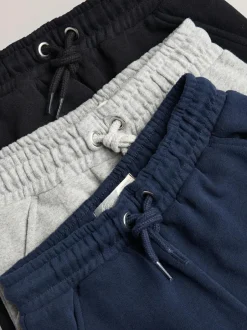 Next 3 Pack Soft Jersey Regular Fit Joggers (3-16yrs) Navy Blue/Grey/Black Sale