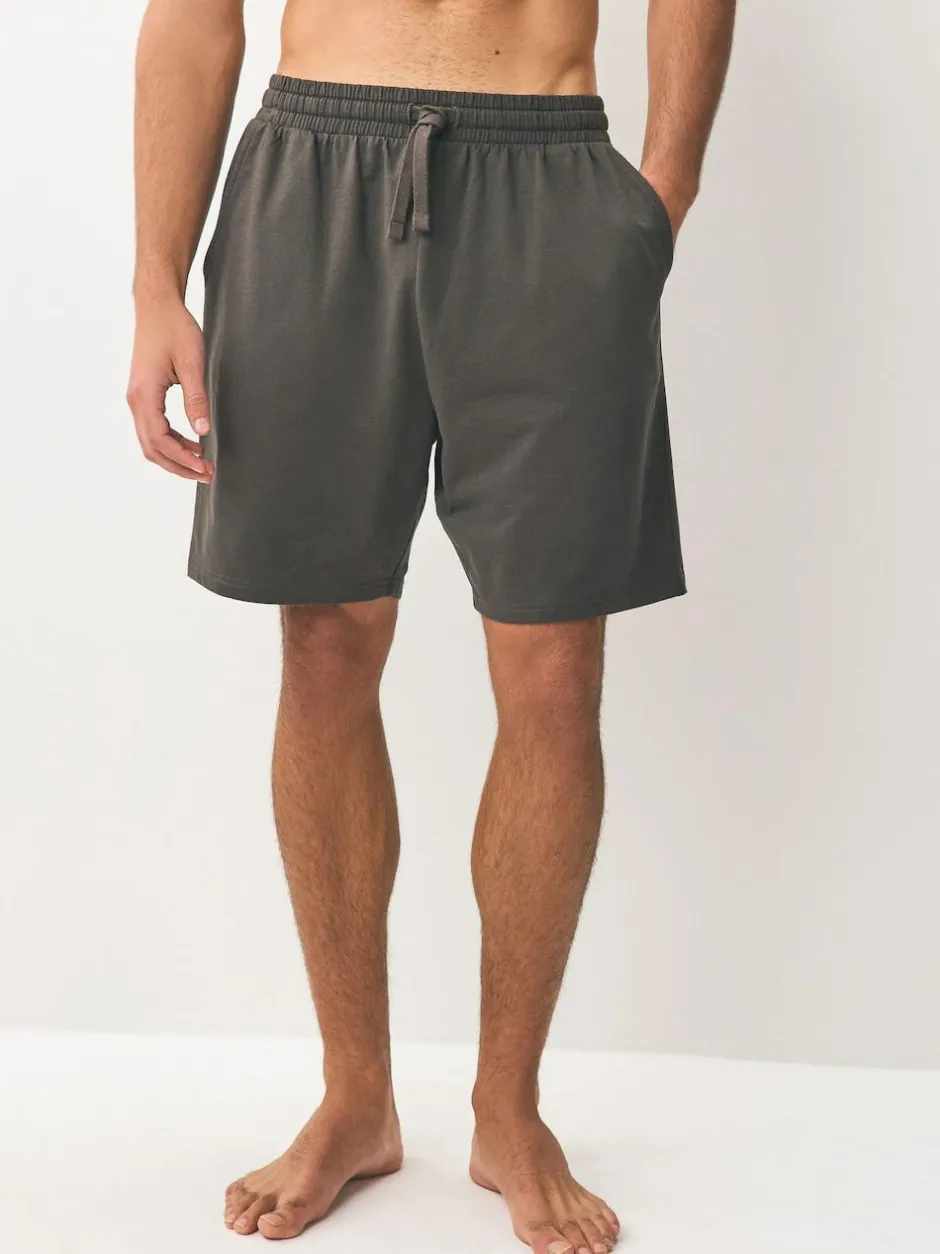 Next Loopback Soft Touch Shorts 3 Pack Navy Blue/Grey/Black Outlet