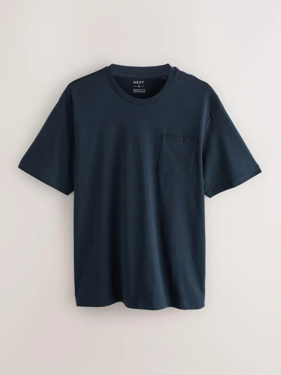 Next Jersey Pyjamas Shorts Set 3 Pack Navy Blue/Grey/Blue New