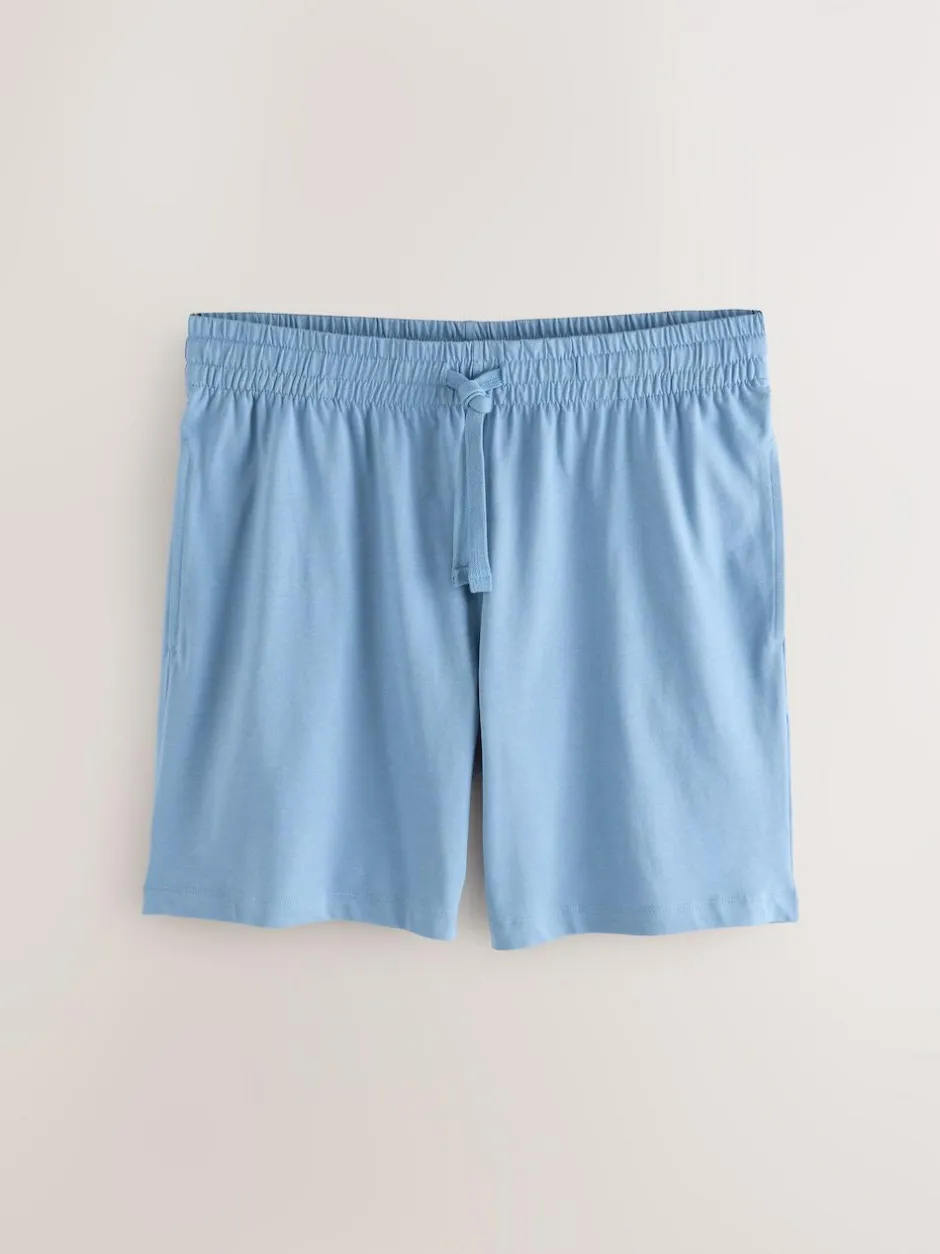 Next Jersey Pyjamas Shorts Set 3 Pack Navy Blue/Grey/Blue New