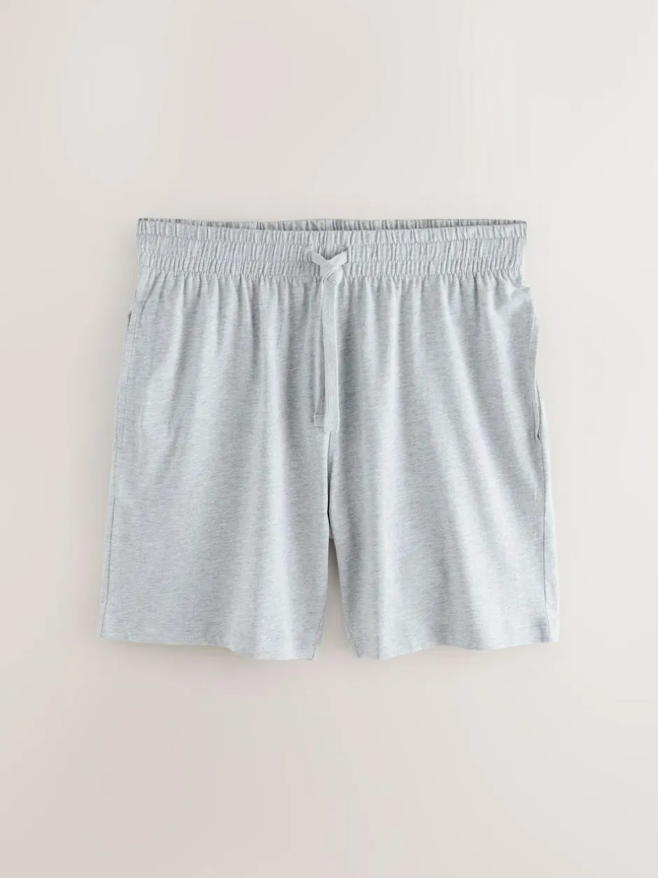 Next Jersey Pyjamas Shorts Set 3 Pack Navy Blue/Grey/Blue New