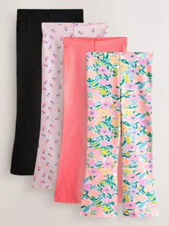 Next 4 Pack Flared Leggings (3-16yrs) Navy Blue/Pink Floral Online