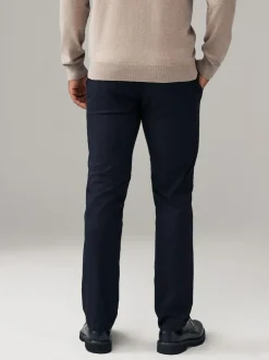 Next Slim Fit Stretch Chino Trousers 2 Pack Navy Blue/Stone Sale