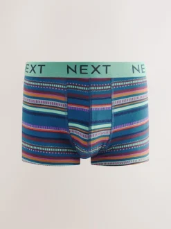 Next Navy/ Burgundy Red Spot Stripe 8 pack Hipster Boxers 5 Pack Sale