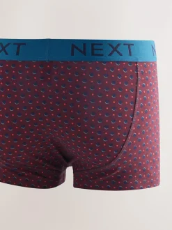 Next Navy/ Burgundy Red Spot Stripe 8 pack Hipster Boxers 5 Pack Sale