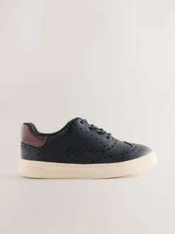 Next Lace-up Brogue Shoes Navy Outlet