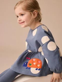 Next Navy Ladybird Long Sleeve Peplum Top and Leggings Set (3mths-7yrs) Outlet