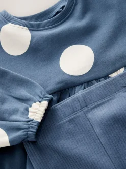 Next Navy Ladybird Long Sleeve Peplum Top and Leggings Set (3mths-7yrs) Outlet
