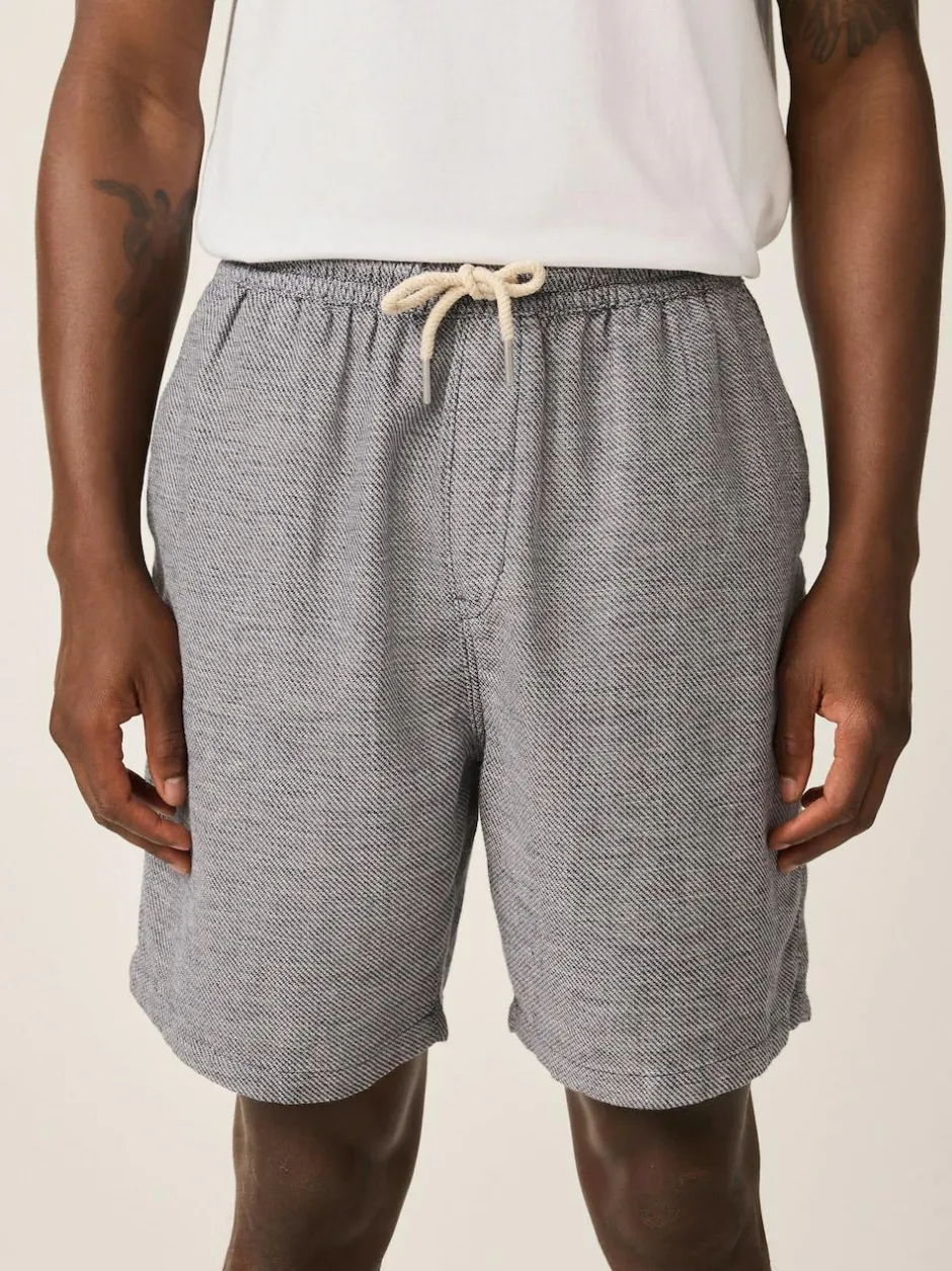 Next Linen Blend Elasticated Waist Shorts Navy Sale