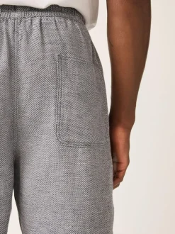 Next Linen Blend Elasticated Waist Shorts Navy Sale