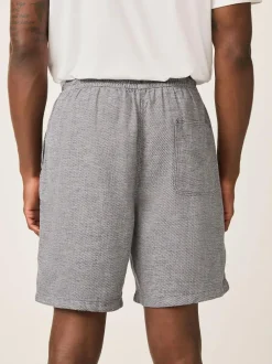 Next Linen Blend Elasticated Waist Shorts Navy Sale