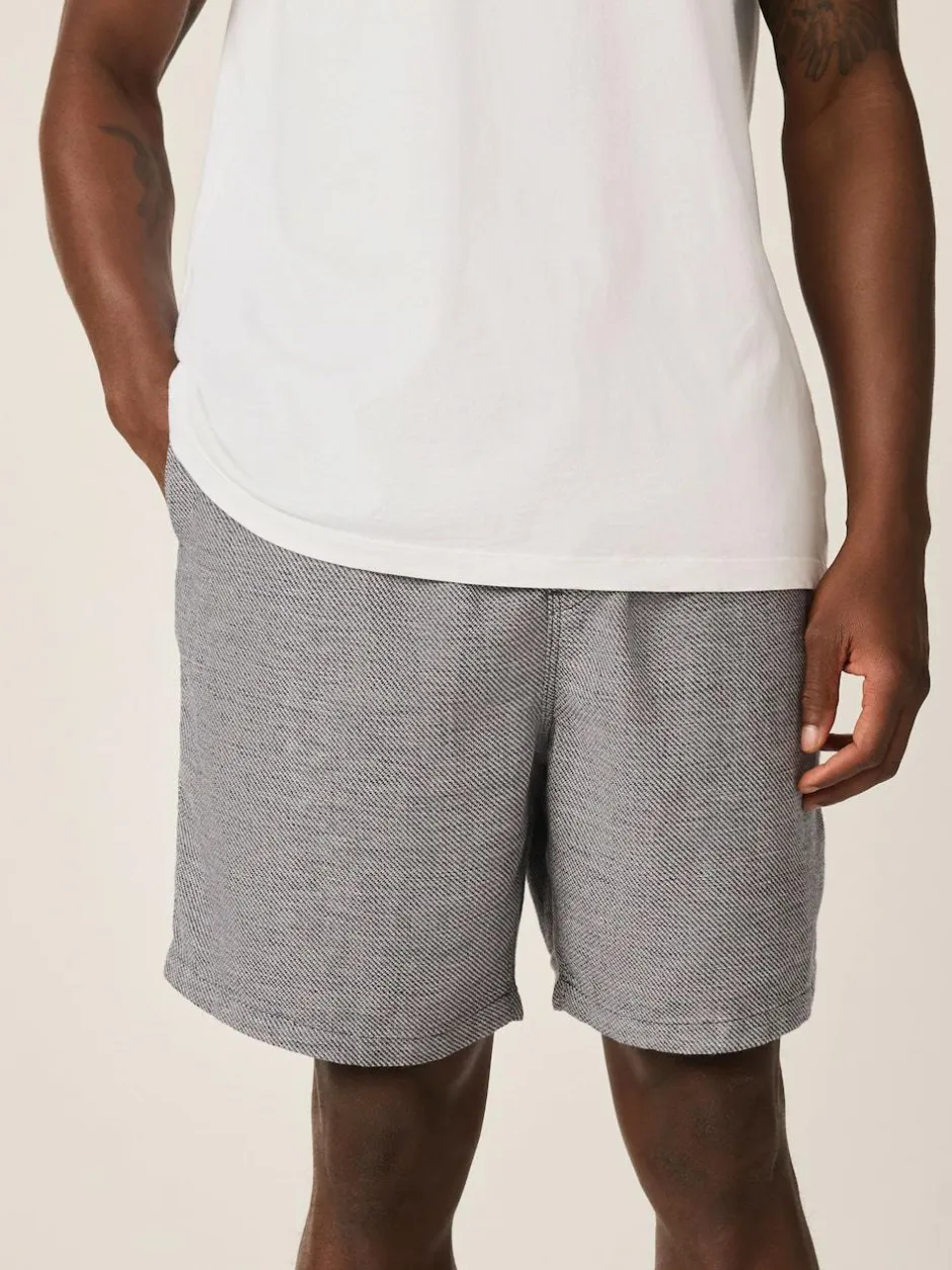Next Linen Blend Elasticated Waist Shorts Navy Sale