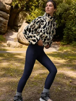 Next Outdoor Fleece Lined Warm Handle Leggings Navy New