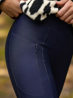 Next Outdoor Fleece Lined Warm Handle Leggings Navy New
