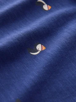 Next Navy Puffin Short Sleeve Peplum T-Shirt (3mths-7yrs) Hot