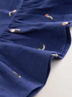 Next Navy Puffin Short Sleeve Peplum T-Shirt (3mths-7yrs) Hot