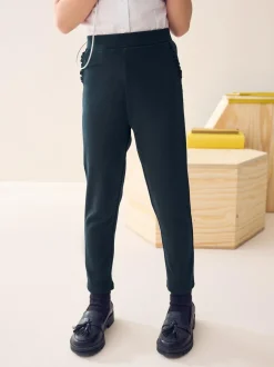 Next Pull-On Cotton Rich Stretch School Trousers (3-16yrs) Navy Outlet
