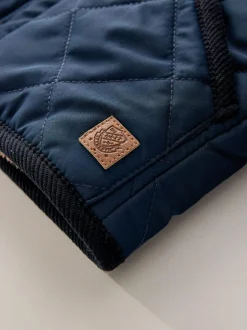 Next Navy Quilted Gilet (3mths-7yrs) New