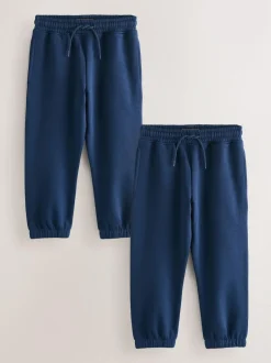 Next Regular Fit Joggers 2 Pack (3-16yrs) Navy New