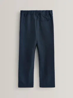 Next Regular Leg Pull On Waist School Trousers 5 Pack (3-17yrs) Navy