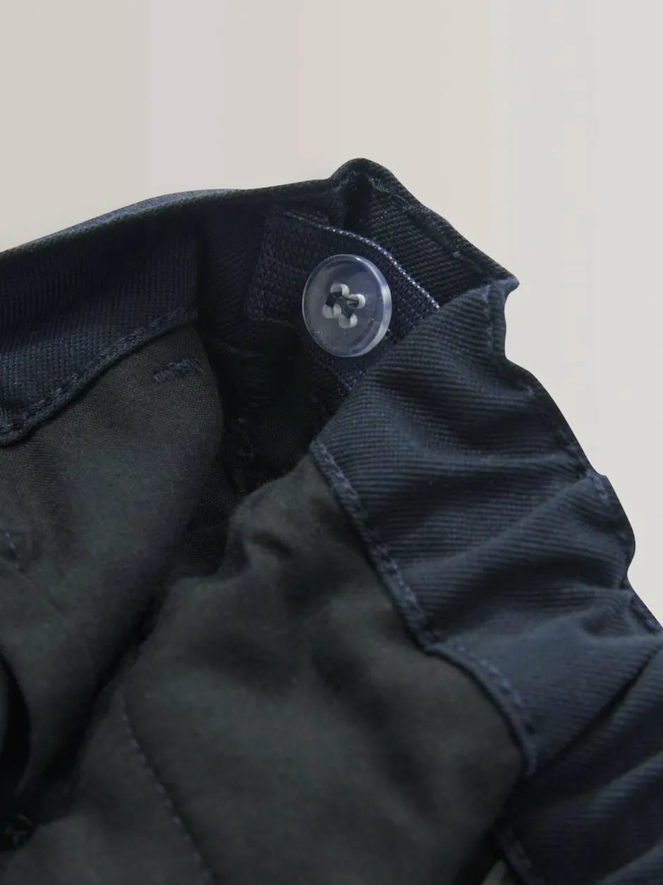 Next Regular Waist School Pleat Front Trousers (3-17yrs) Navy Clearance