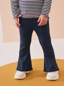 Next Navy Rib Flare Leggings (3mths-7yrs)