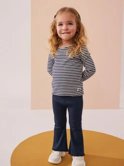 Next Navy Rib Flare Leggings (3mths-7yrs)