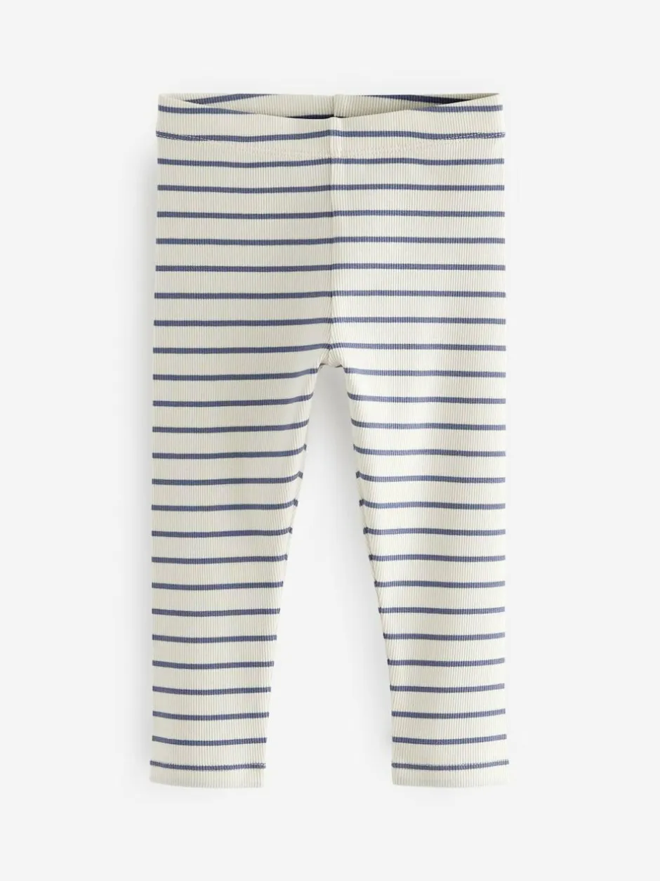 Next Ribbed Leggings 5 Pack (3mths-7yrs) Navy Hot