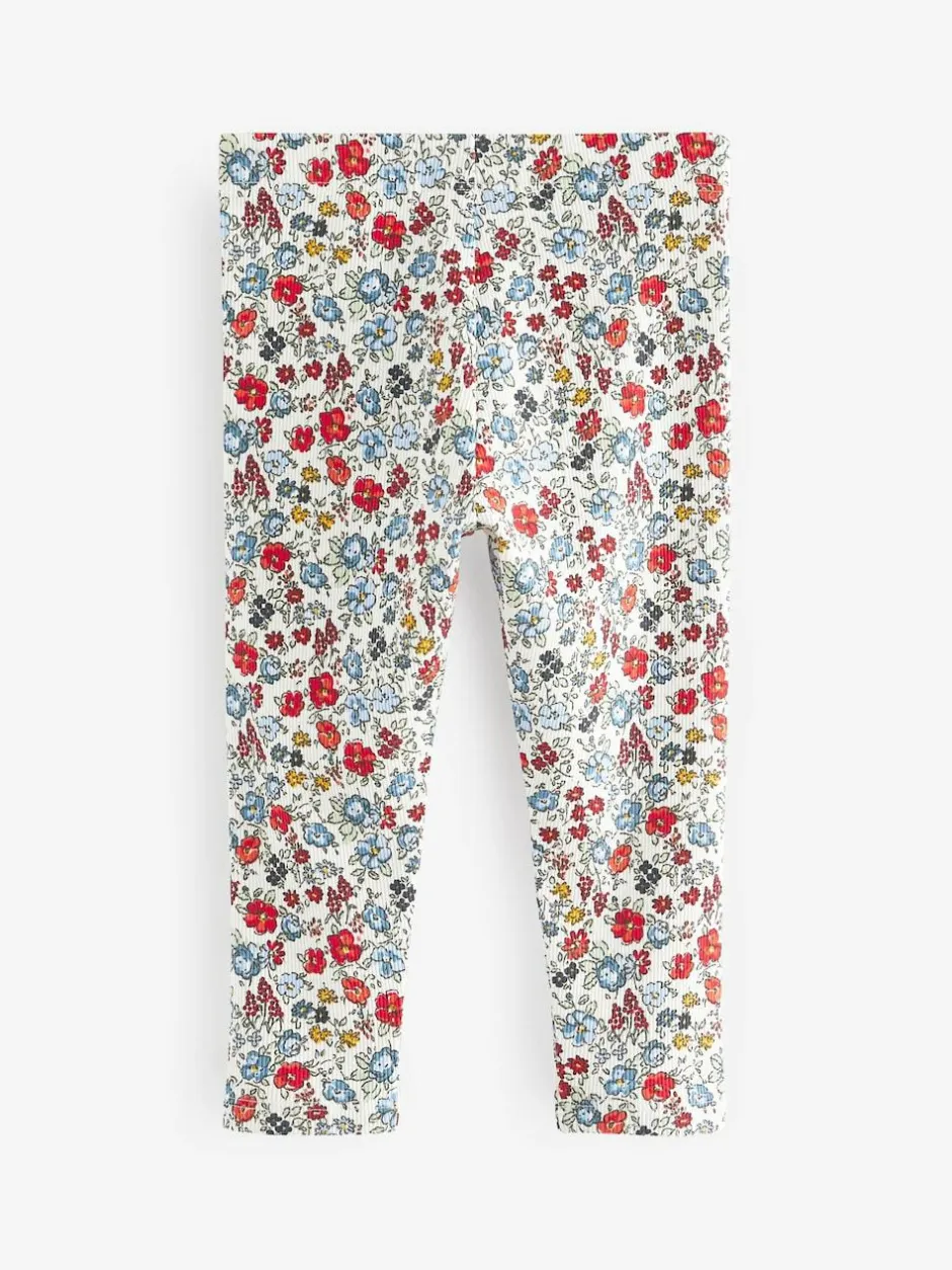 Next Ribbed Leggings 5 Pack (3mths-7yrs) Navy Hot