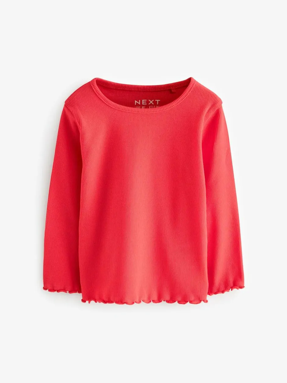 Next Ribbed Long Sleeve Tops 5 Pack (3mths-7yrs) Navy Outlet