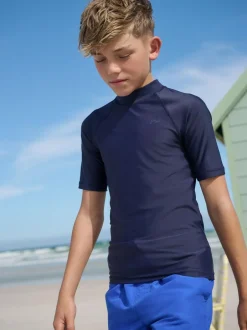 Next Navy Short Sleeve Rash Vest (1.5-16yrs) Online