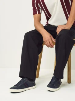 Next Side Stripe Smart Casual Trainers Navy Online