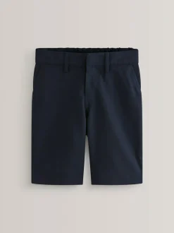 Next Single Flat Front School Shorts (3-14yrs) Navy Hot