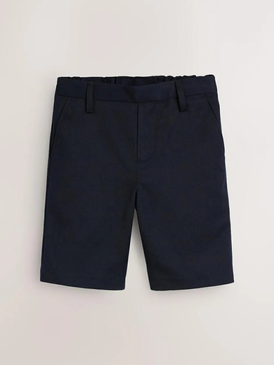 Next Single Flat Front School Shorts (3-14yrs) Navy Online