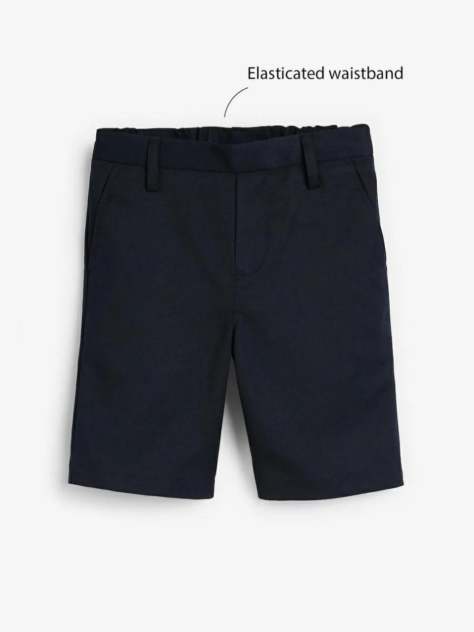 Next Single Flat Front School Shorts (3-14yrs) Navy Online