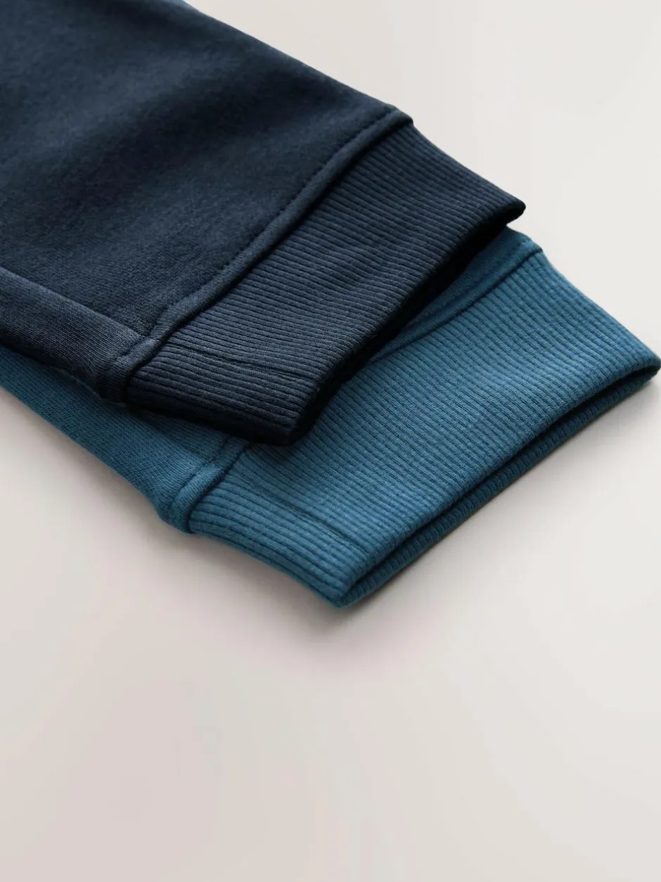 Next Slim Fit Basic Joggers 5 Pack (3-16yrs) Navy Online