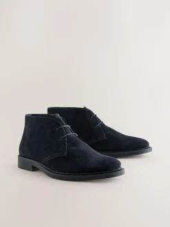 Next Smart Suede Chukka Boots Navy Online